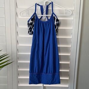 Lululemon Blue and Black Tank Top with built in bra